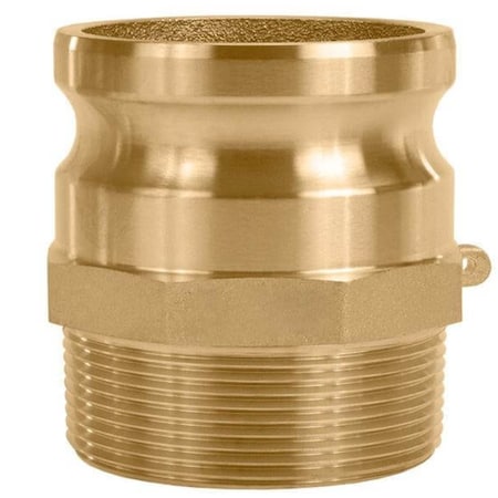 Rubberworx 4" PART F BRASS QUICK CPL PART F ADP-MPT BRASS RBX-F-BR-400